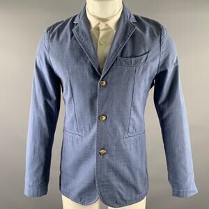 KLEIN EPSTEIN & PARKER Size 34 Blue Nailhead Cotton Blend Sport Coat